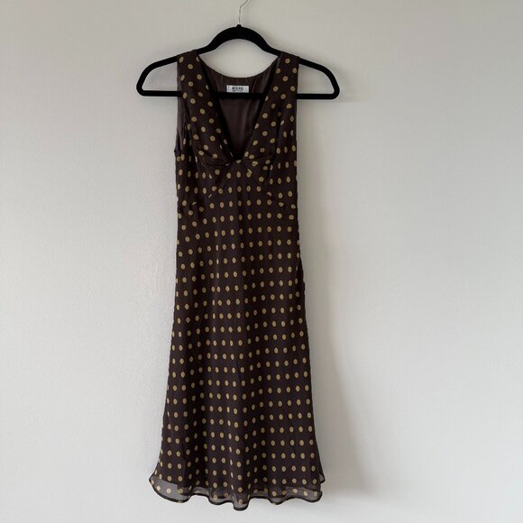 Rare Vintage 100% Silk, Made in Italy Moschino Cheap & Chic Polkadot Dress - Picture 2 of 9